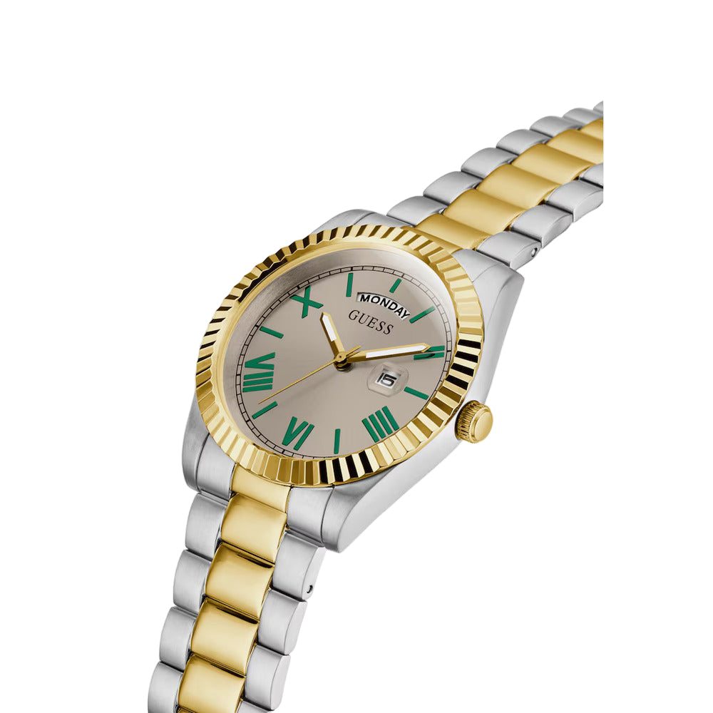Men Guess Dress Two Tone Watch