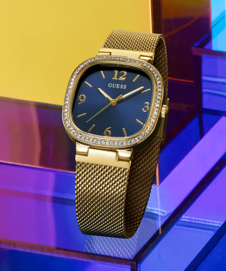 Women Guess Dress Gold Watch