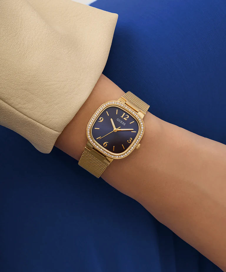 Women Guess Dress Gold Watch