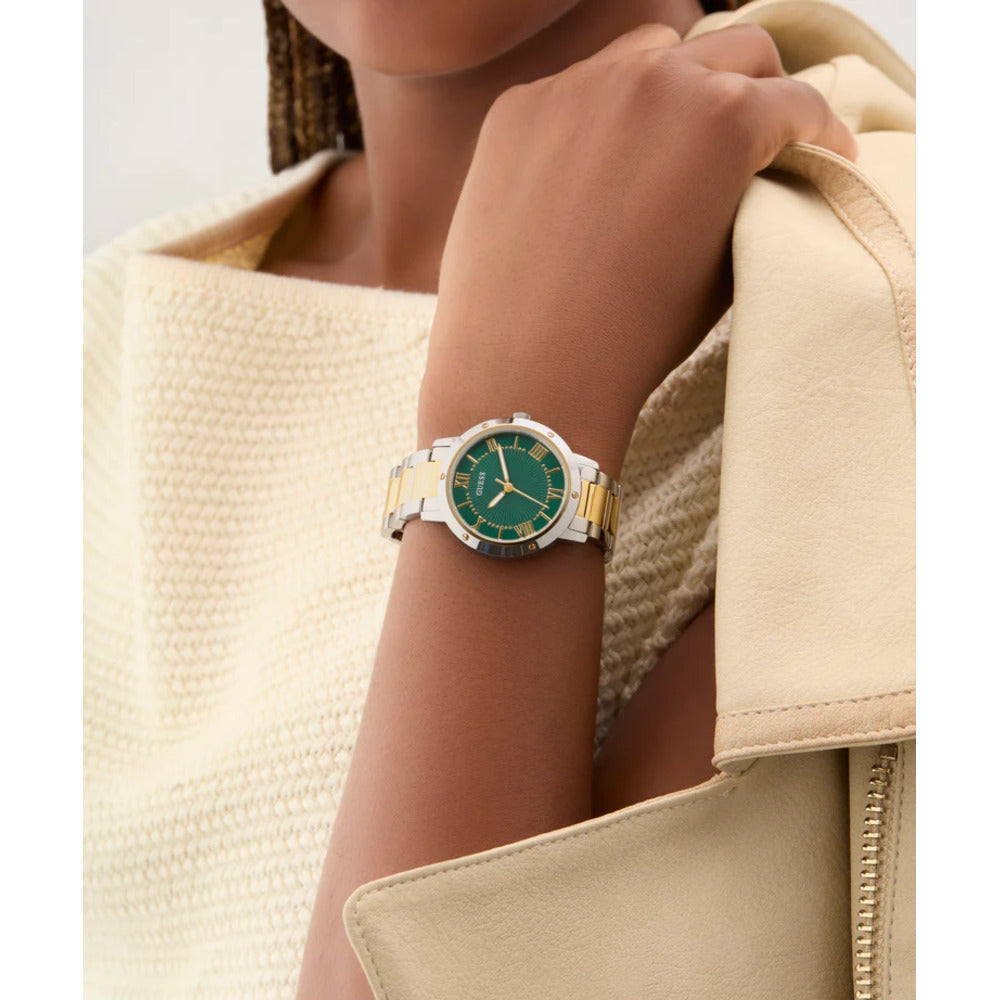 Women Guess Dress Two Tone Watch