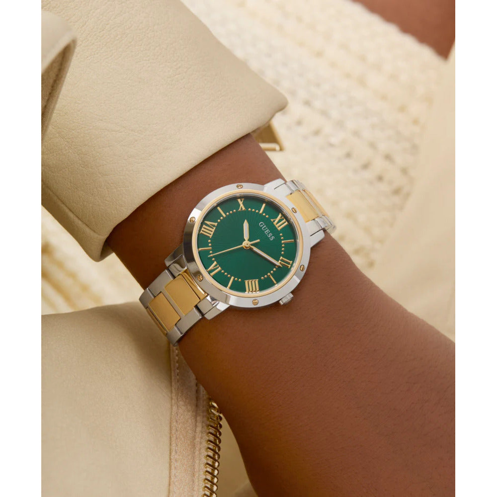 Women Guess Dress Two Tone Watch