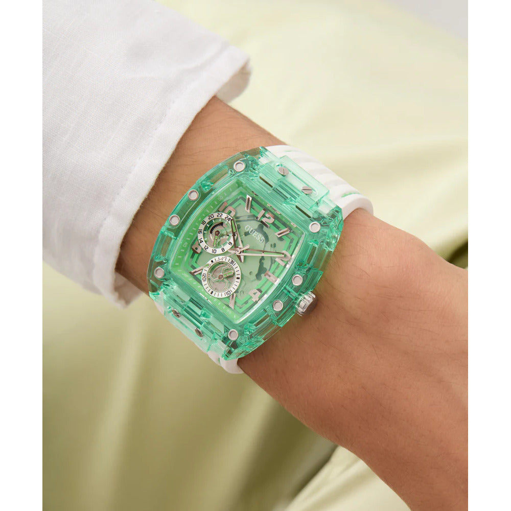 Men Guess Trend White Watch