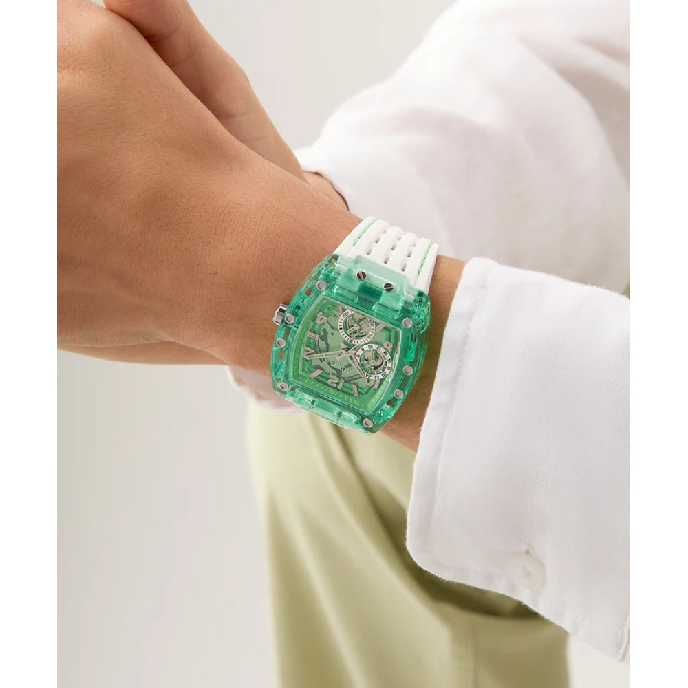 Men Guess Trend White Watch