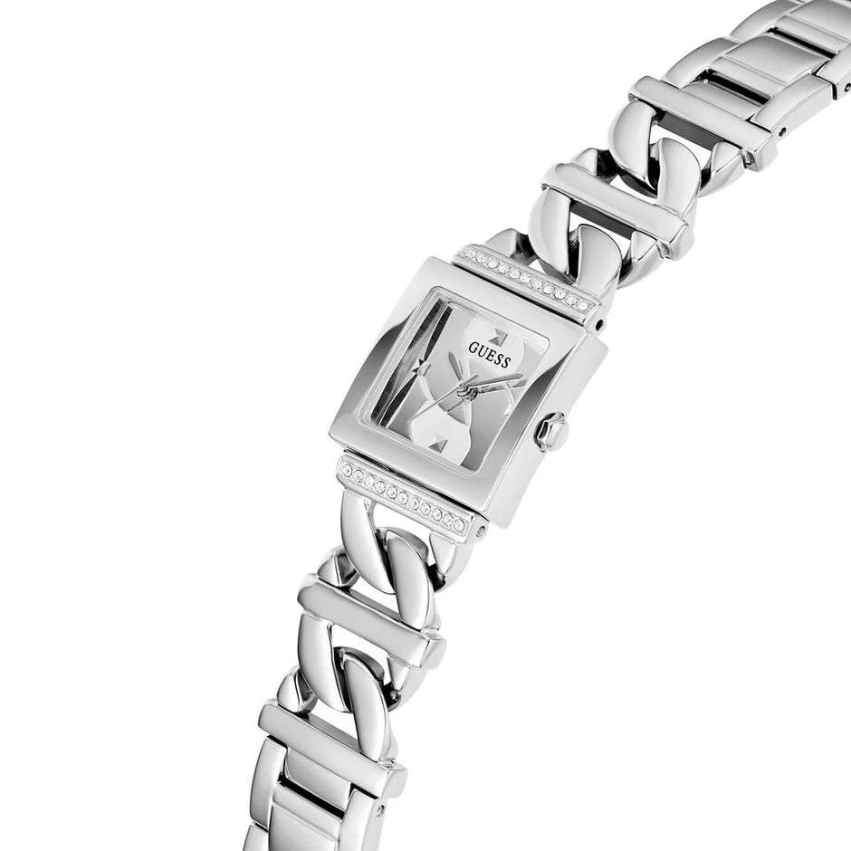 Women Guess Dress Silver Watch