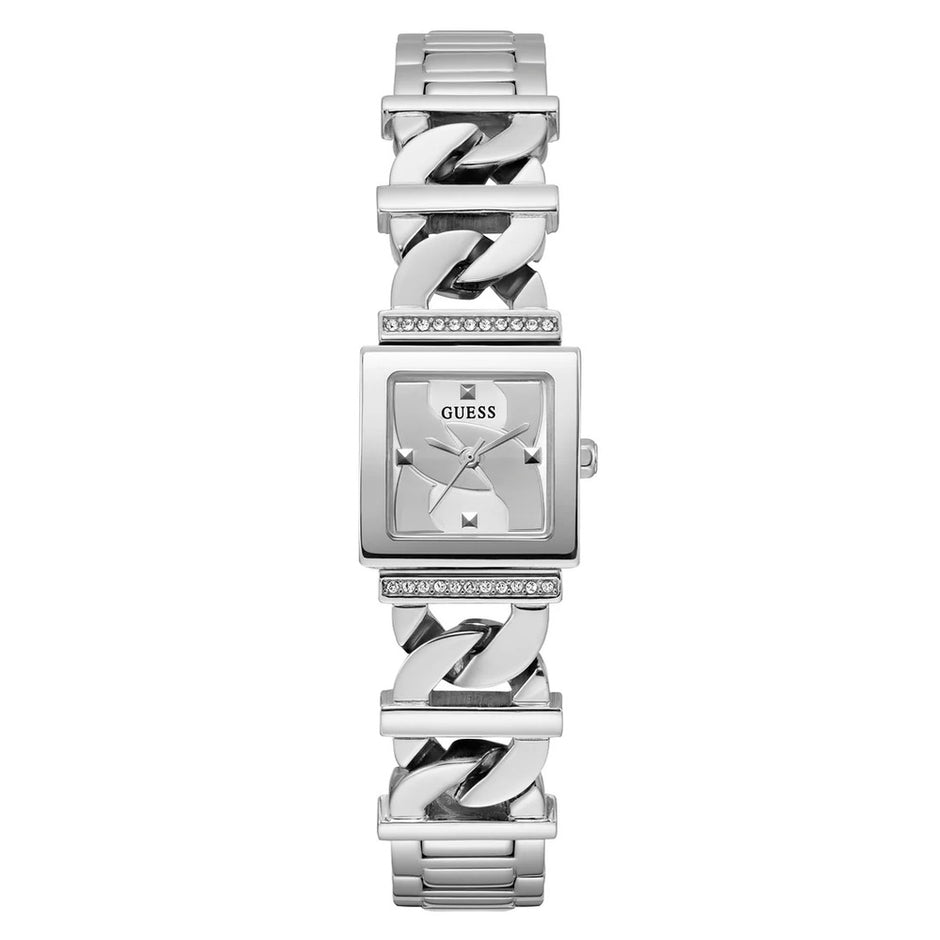 Women Guess Dress Silver Watch
