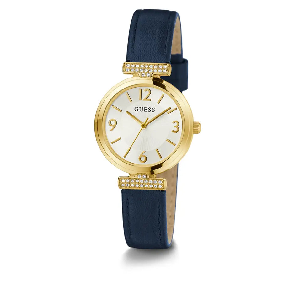 Women Guess Bejeweled Blue Watch