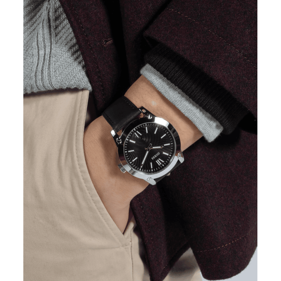 Men Guess Dress Black Watch