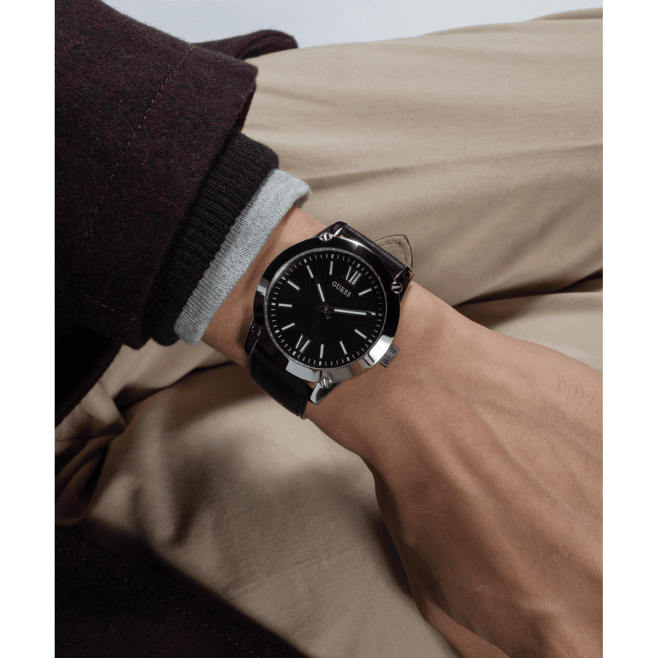 Men Guess Dress Black Watch