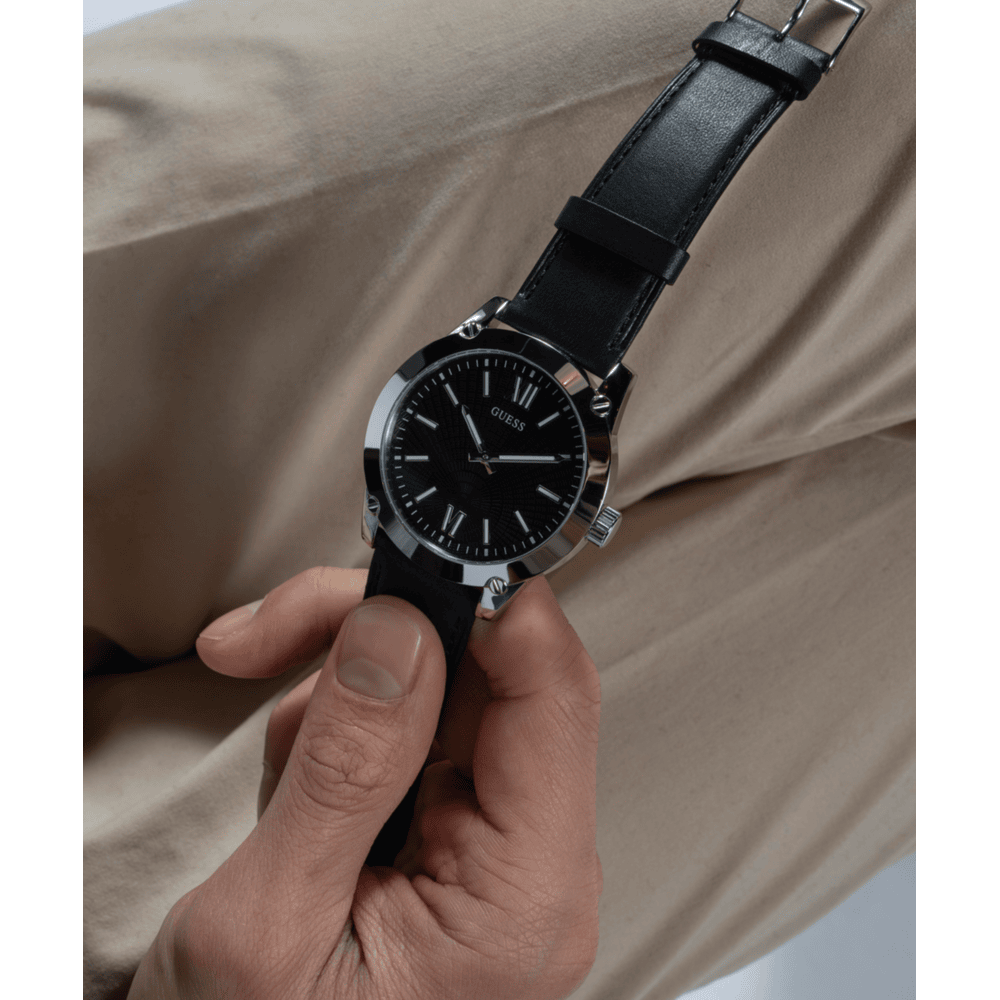 Men Guess Dress Black Watch