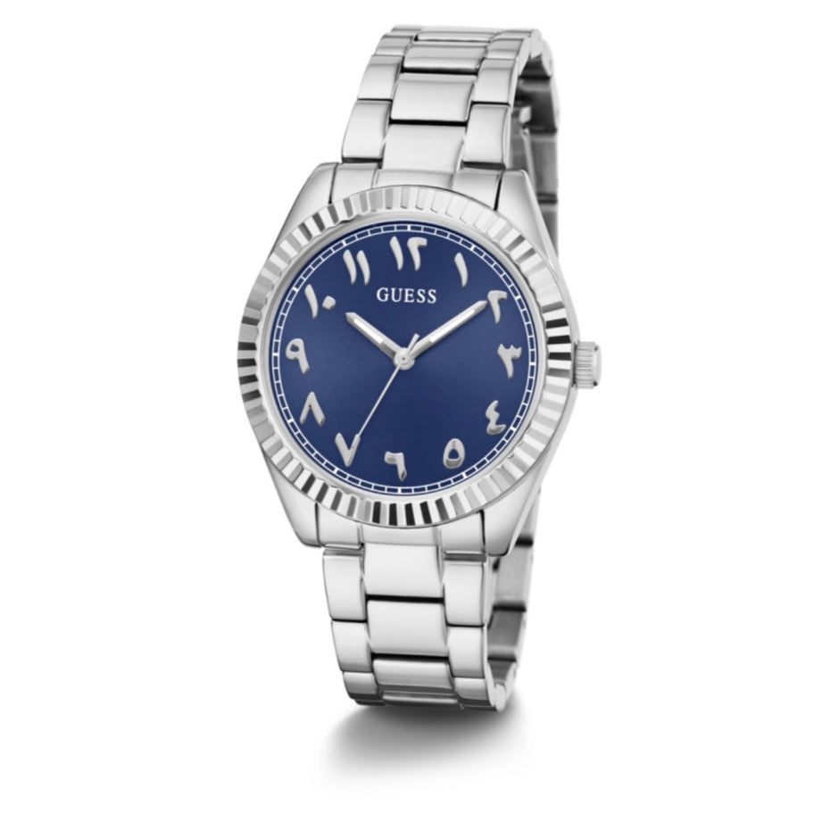 Women Guess Dress Silver Watch