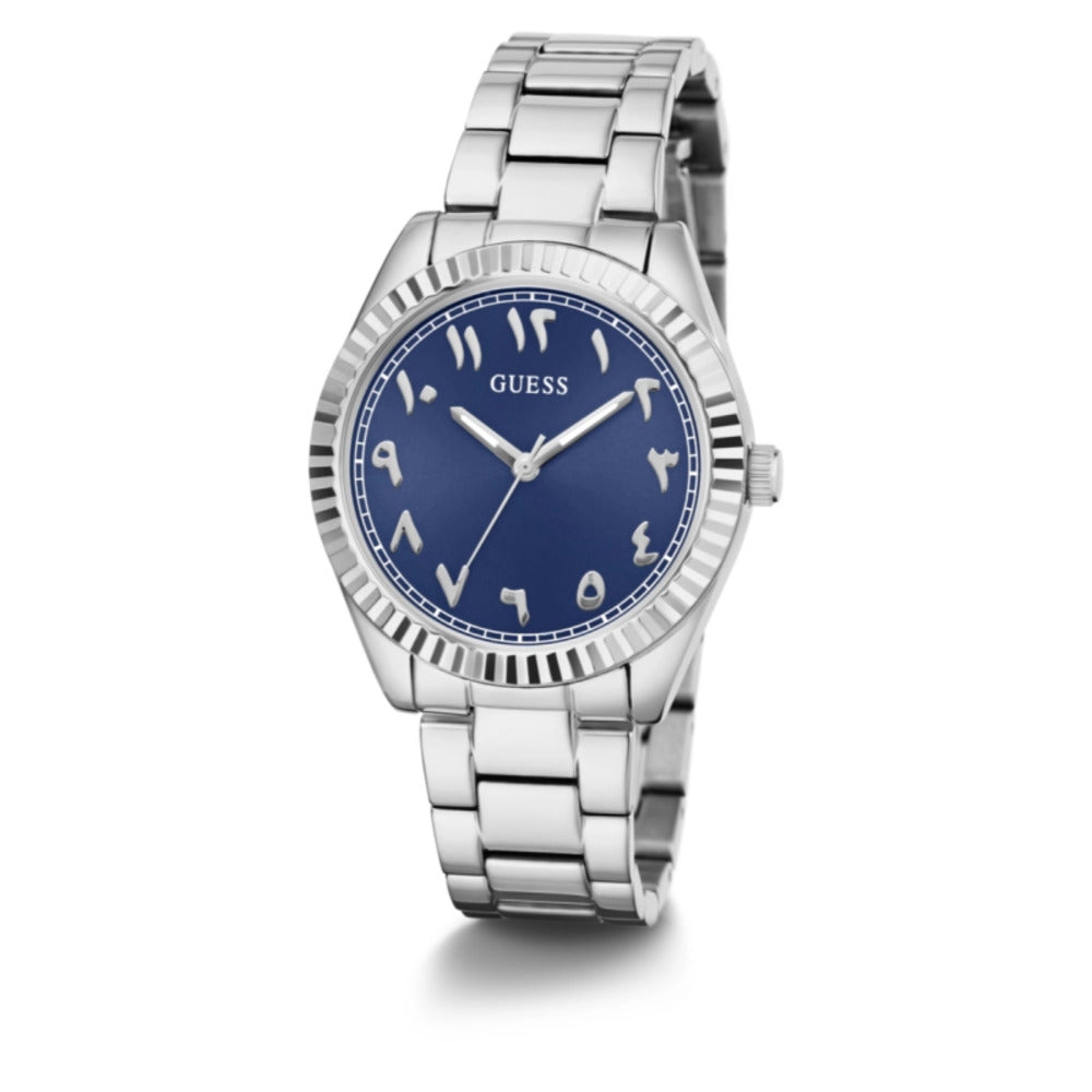Women Guess Dress Silver Watch