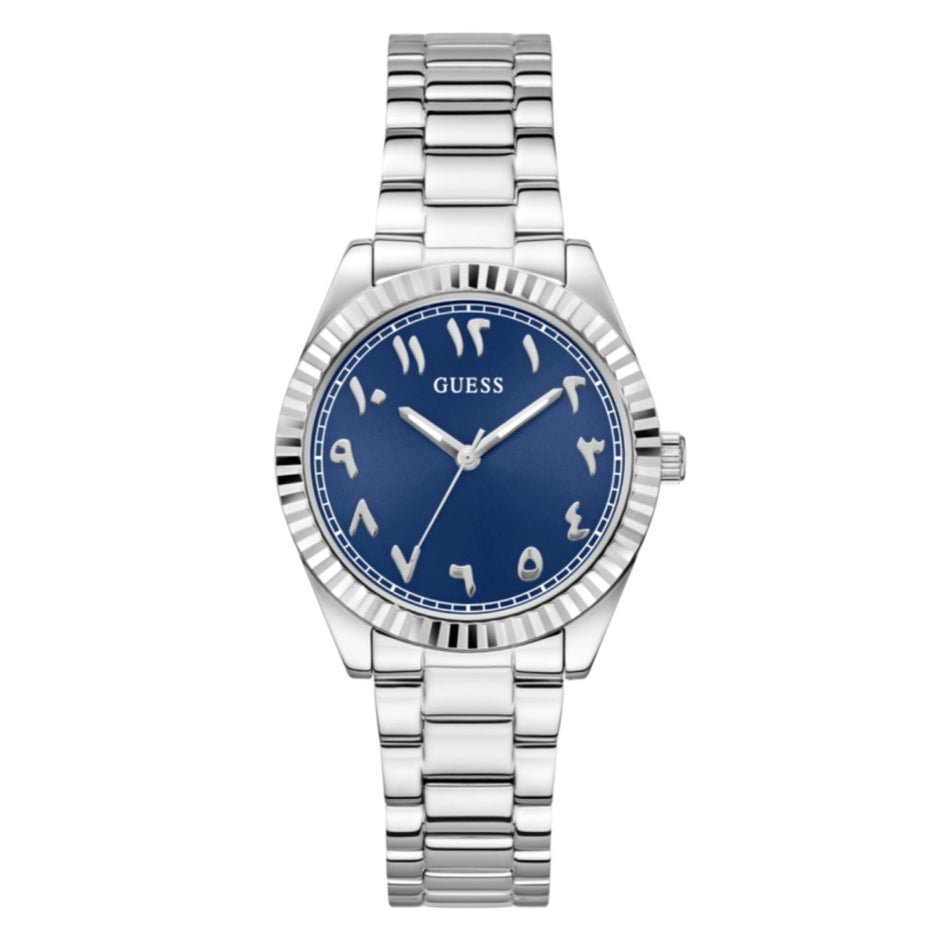 Women Guess Dress Silver Watch