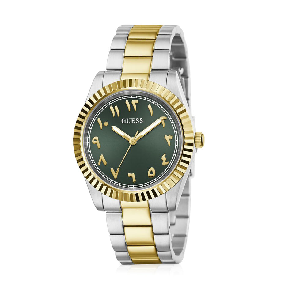 Men Guess Dress Two Tone Watch