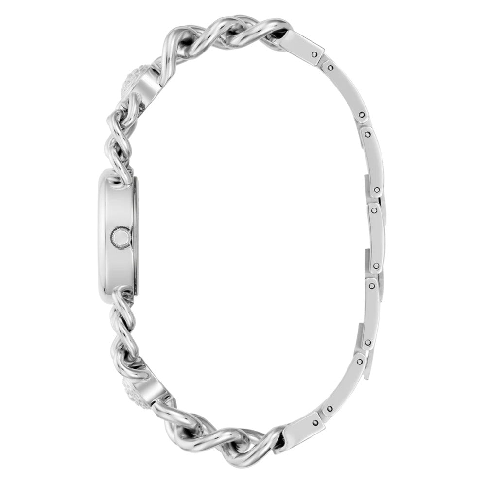 Women Guess Bejeweled Silver Watch