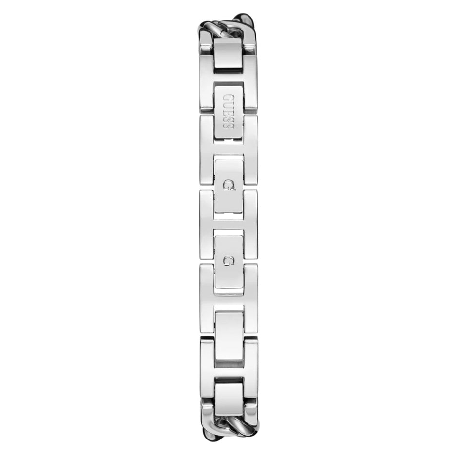 Women Guess Bejeweled Silver Watch