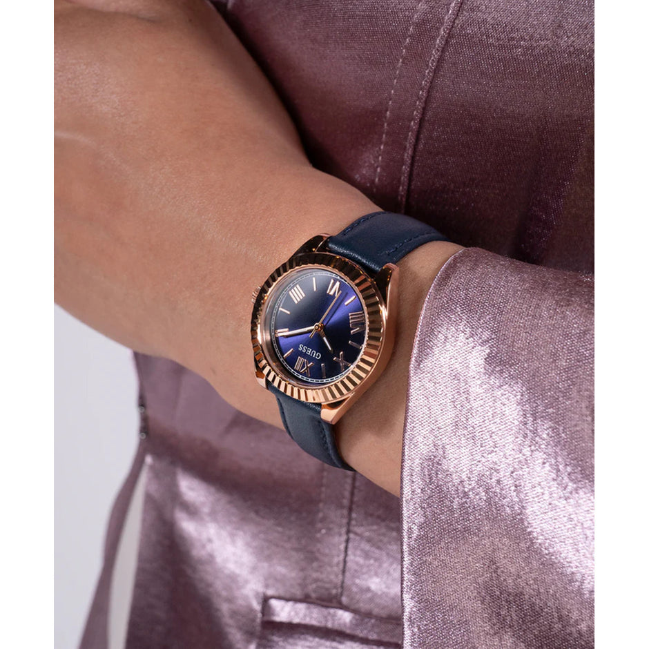 Women Guess Dress Blue Watch