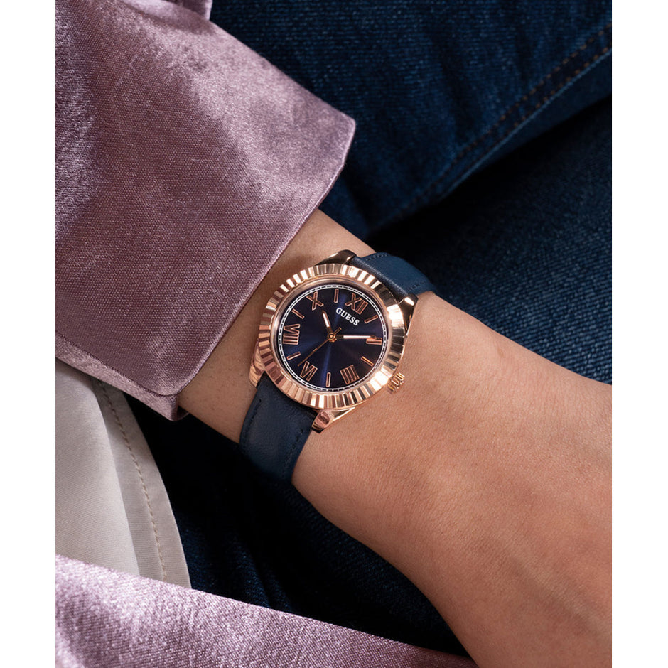 Women Guess Dress Blue Watch