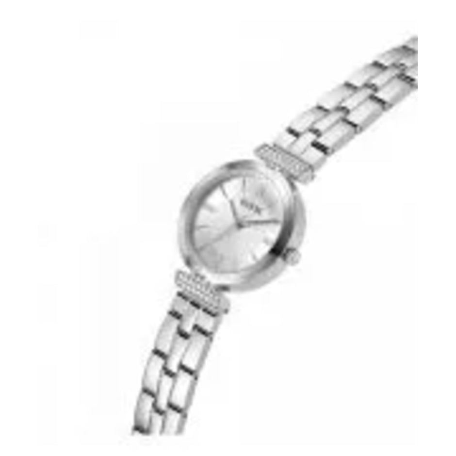 Women Guess Bejeweled Silver Watch