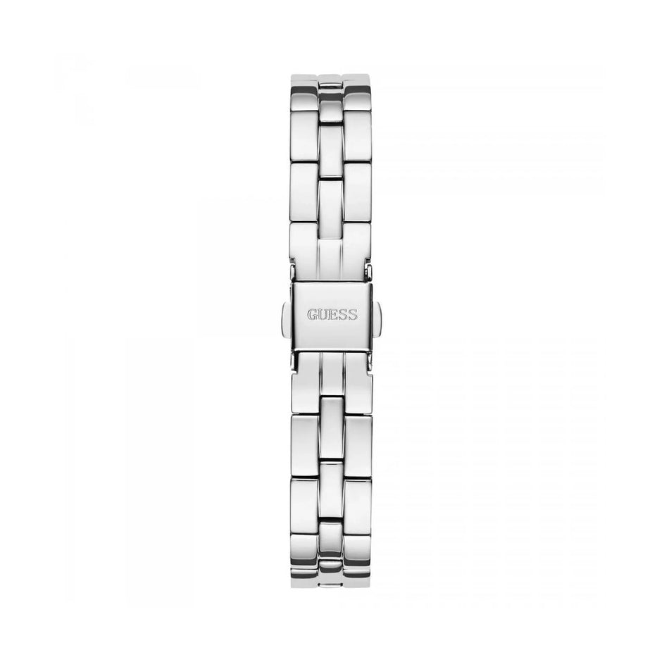 Women Guess Bejeweled Silver Watch