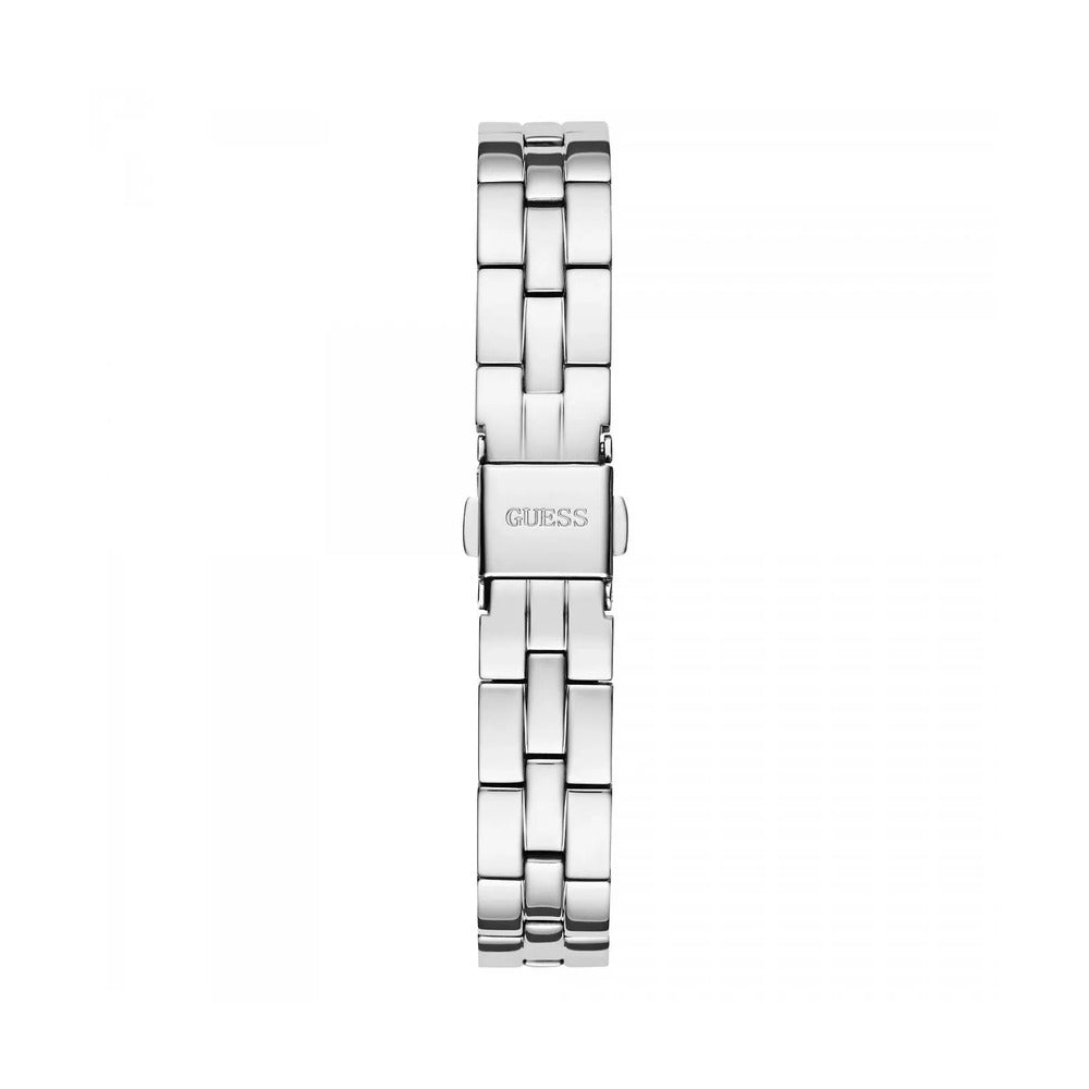 Women Guess Bejeweled Silver Watch