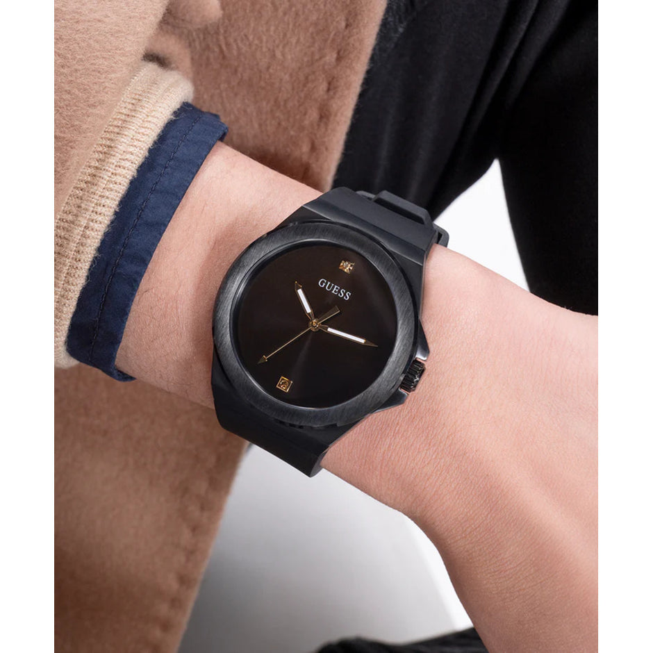 Men Guess Dress Black Watch