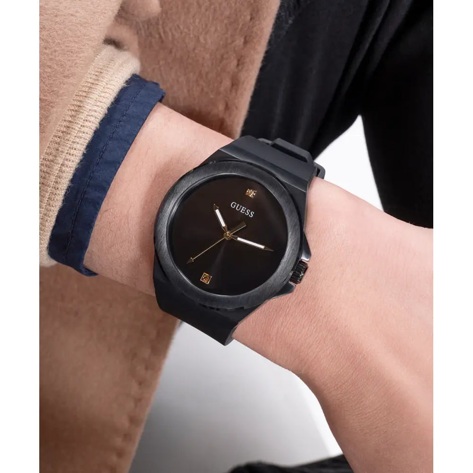 Men Guess Dress Black Watch