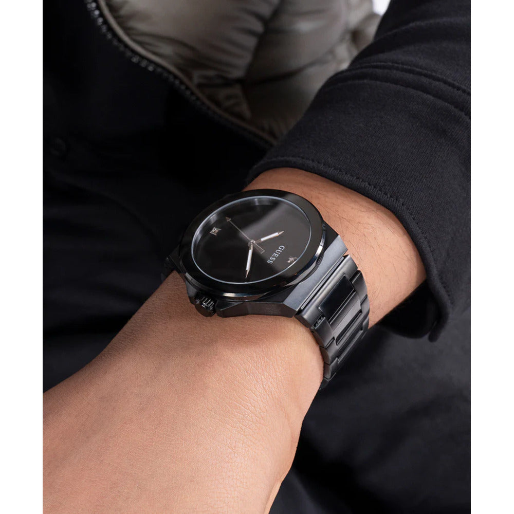 Men Guess Dress Black Watch