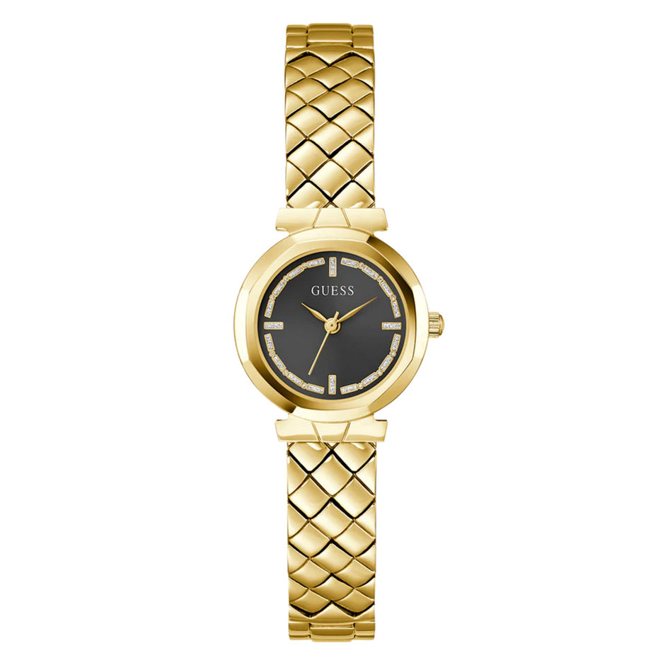 Women Guess Bejeweled Gold Watch