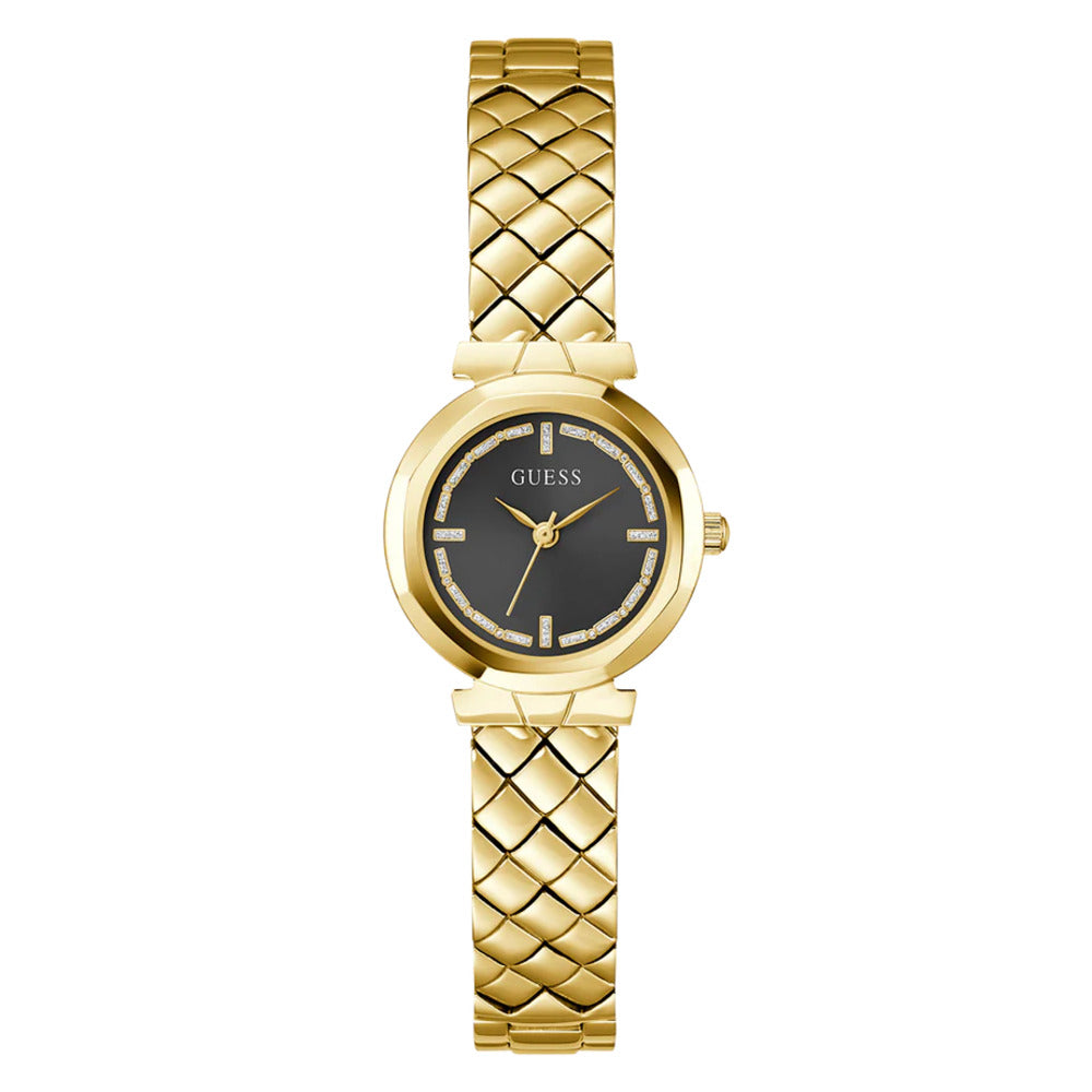 Women Guess Bejeweled Gold Watch