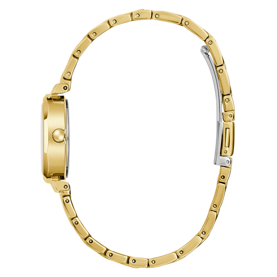 Women Guess Bejeweled Gold Watch