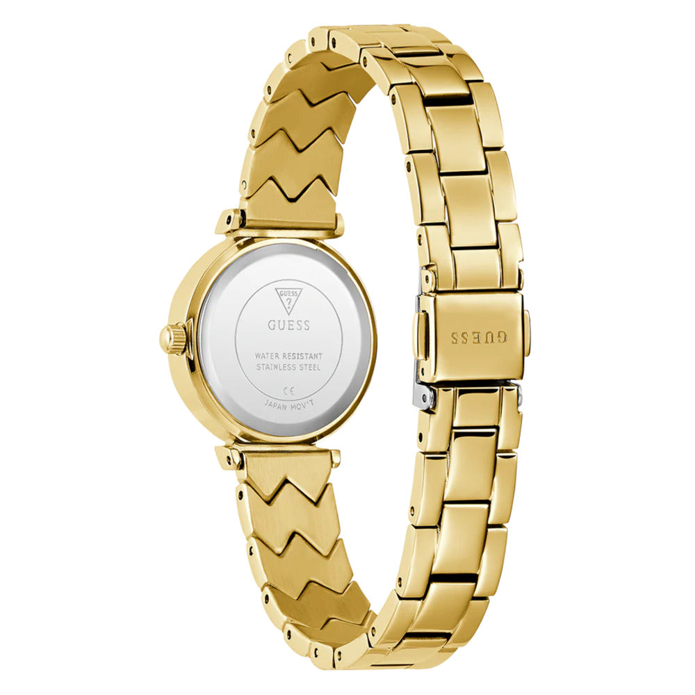 Women Guess Bejeweled Gold Watch
