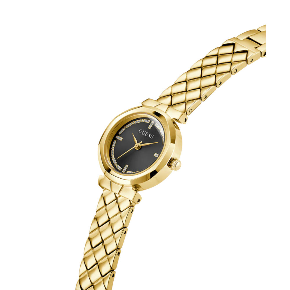 Women Guess Bejeweled Gold Watch