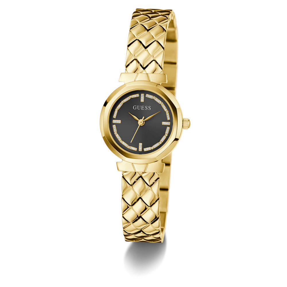 Women Guess Bejeweled Gold Watch