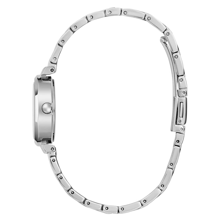 Women Guess Bejeweled Silver Watch