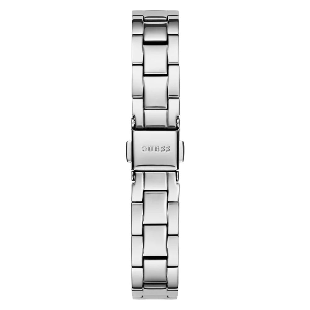 Women Guess Bejeweled Silver Watch