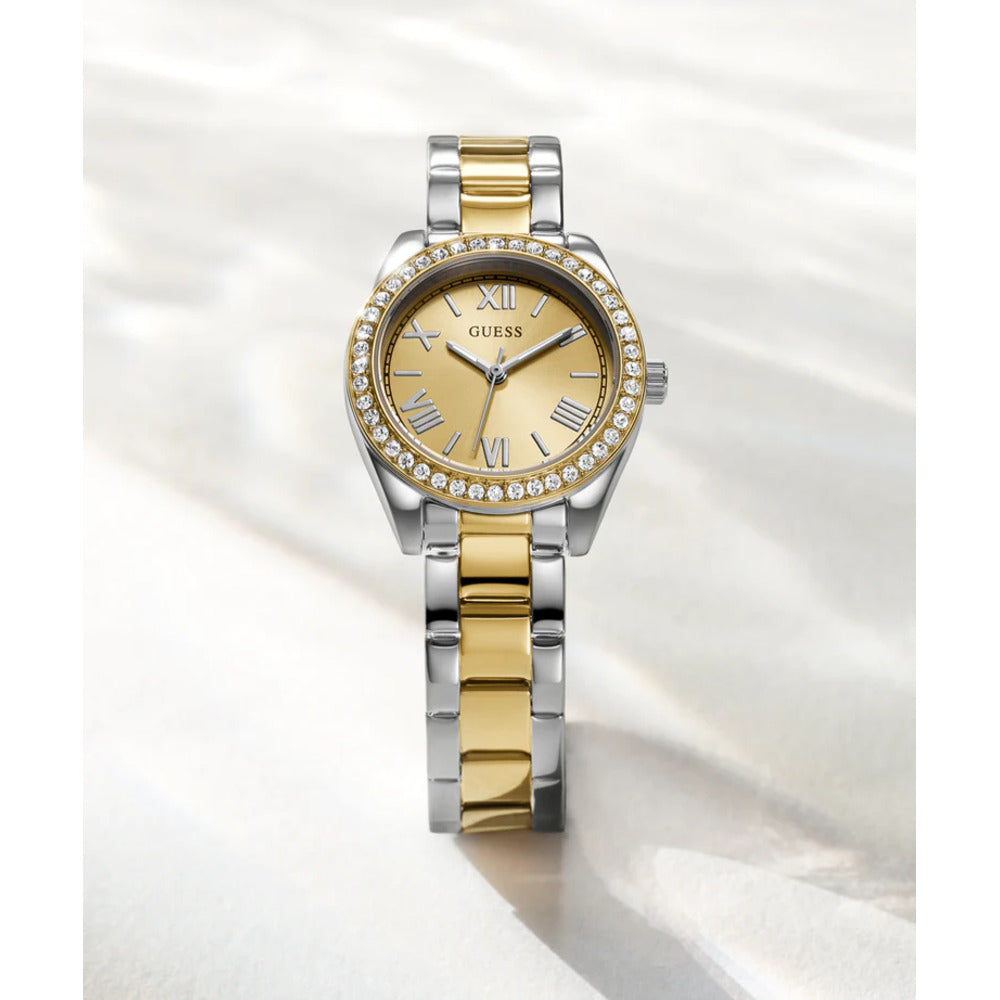 Women Guess Dress Two Tone Watch