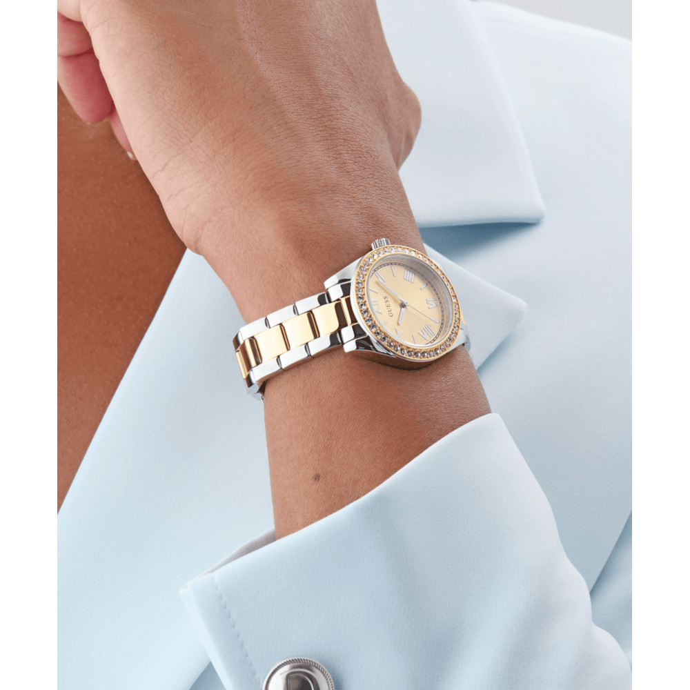 Women Guess Dress Two Tone Watch