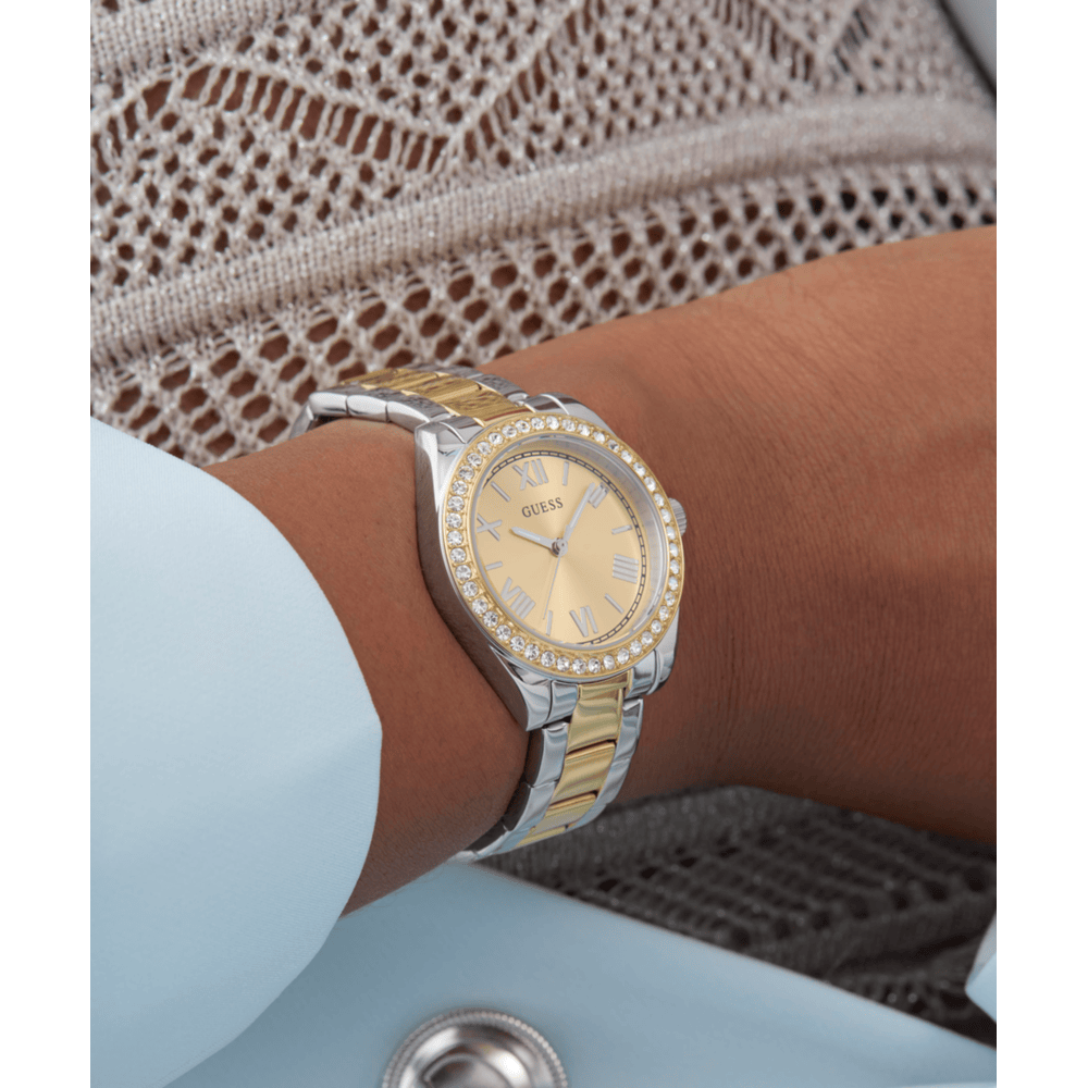 Women Guess Dress Two Tone Watch