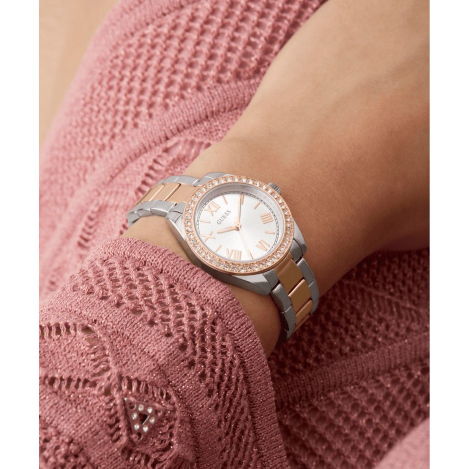 Women Guess Dress Two Tone Watch