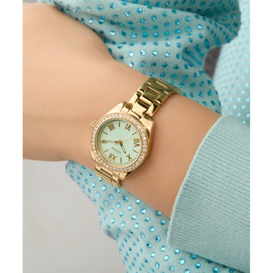 Women Guess Dress Gold Watch