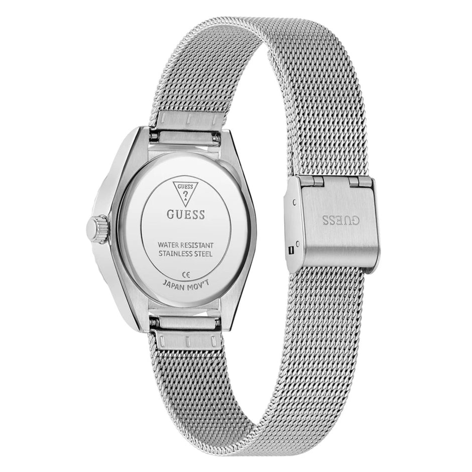 Women Guess Dress Silver Watch