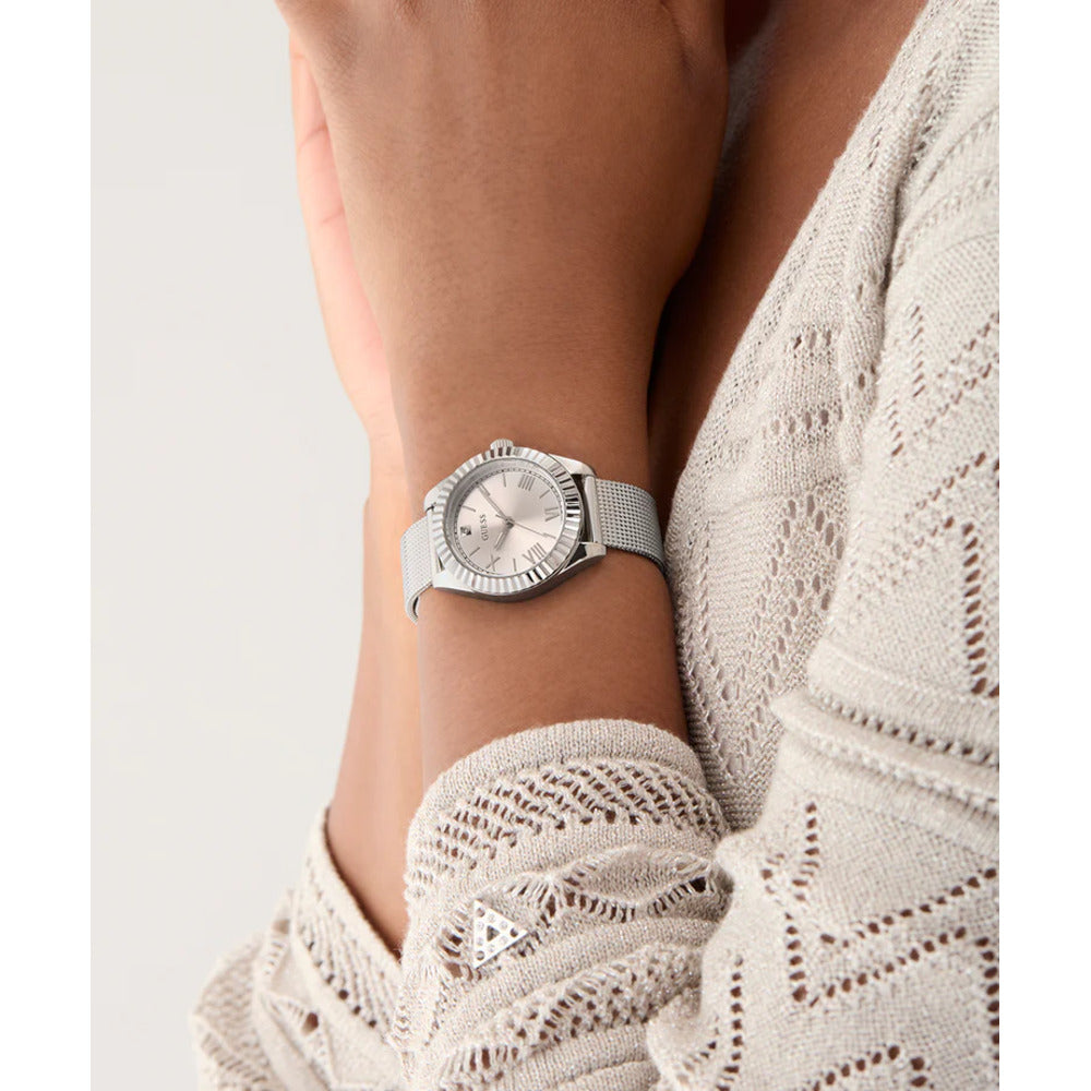 Women Guess Dress Silver Watch