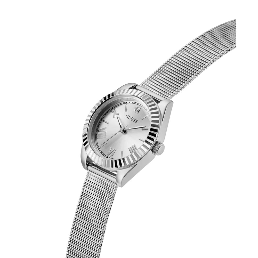 Women Guess Dress Silver Watch