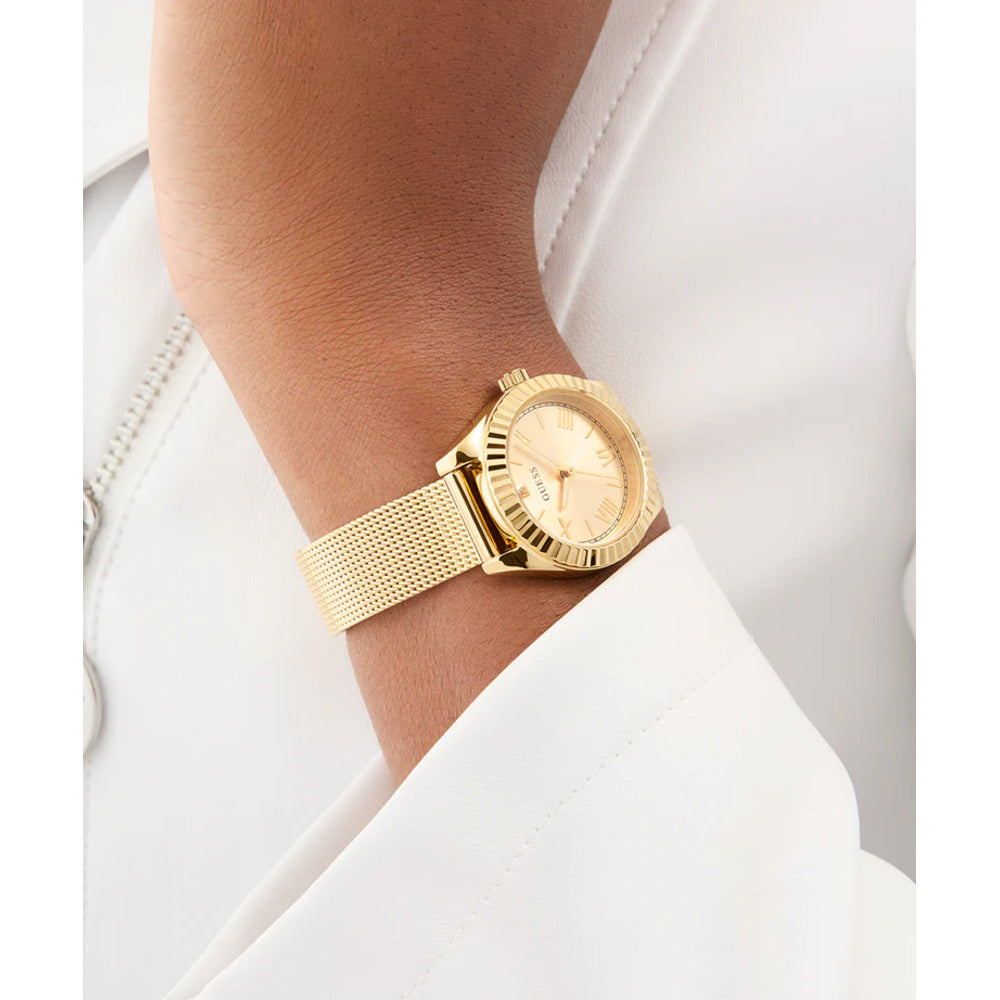 Women Guess Dress Gold Watch
