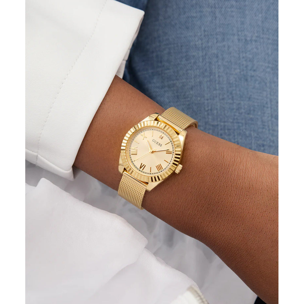 Women Guess Dress Gold Watch