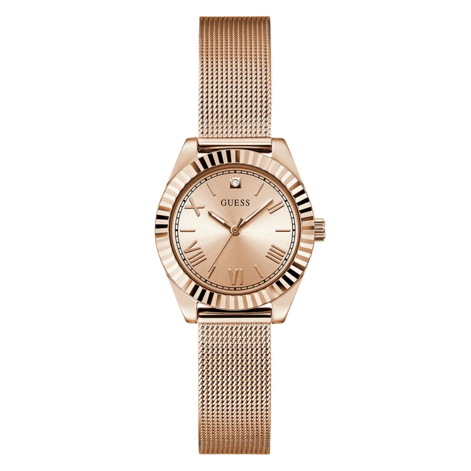 Women Guess Dress Rose Gold Watch