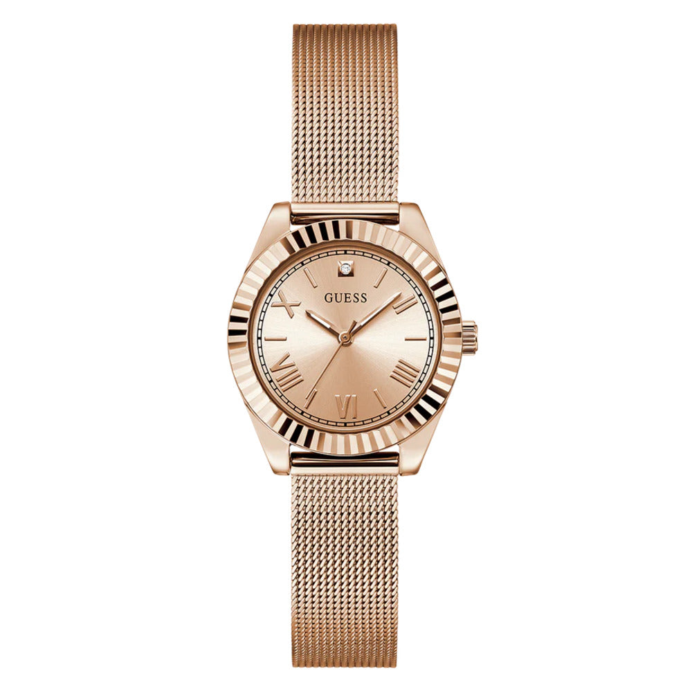 Women Guess Dress Rose Gold Watch