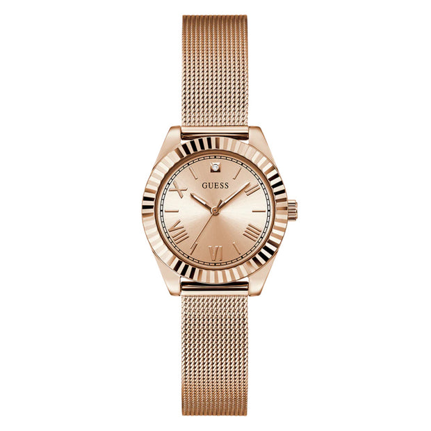 Women Guess Dress Rose Gold Watch