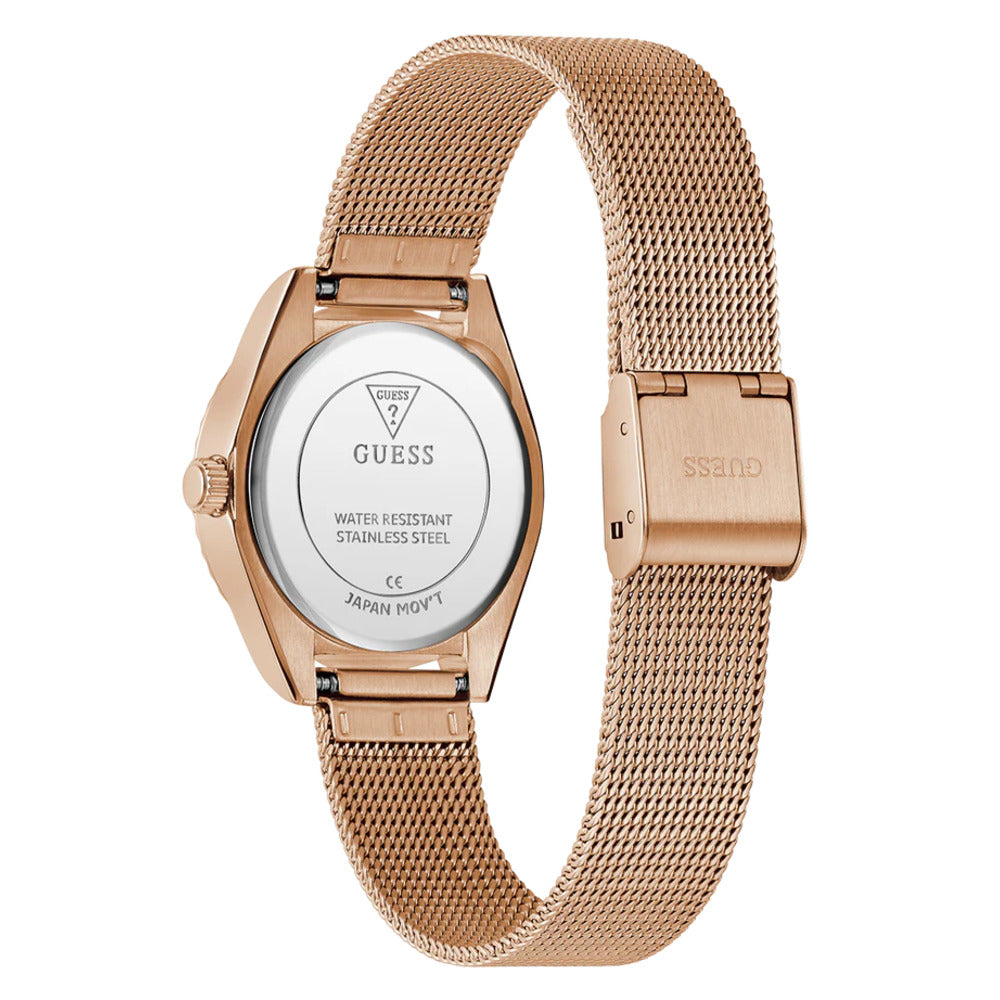 Women Guess Dress Rose Gold Watch
