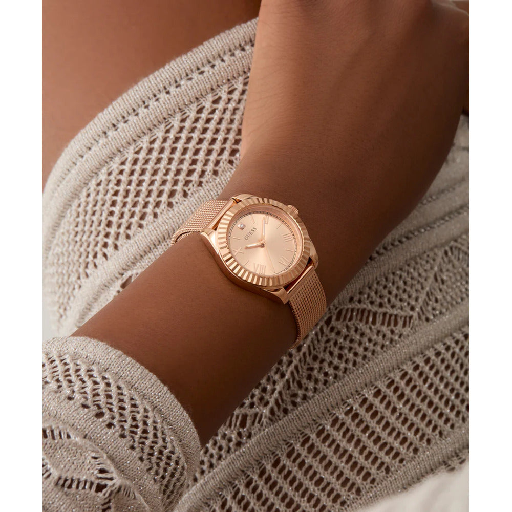 Women Guess Dress Rose Gold Watch